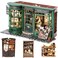 Spilay DIY Miniature Dollhouse Wooden Furniture Kit,Handmade Mini Modern Model Plus with Dust Cover &amp; LED,1:24 Scale Creative Doll House for Lover Friend Gift (Magic House)