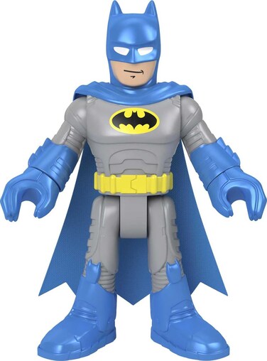 DC SUPER FRIENDS Fisher-Price Imaginext Batman XL - Blue, Extra-Large Figure with Fabric Cape for Preschool Kids Ages 3-8 Years