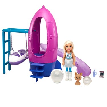 Barbie Space Discovery Chelsea Doll &amp; Rocket Ship-Themed Playset with Puppy