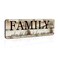 Wood Wall Decor Sign Family Wall Art Sign Home Inspirational Motto Printed Plaque Sign-Family, Where Life Begins and Love Never Ends 16"x5"-Wood Wall Decorations for Home Decor