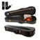 4/4 Full Size Violin Case, Plush Interior Wooden Hard Case With Hygrometer, Crocodile Pattern Leather Bulge Surface Case (Black)