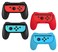EIMGO Controller Grip for Nintendo Switch Joy-Con, Wear-Resistant Handheld Joystick Remote Handle Compatible with Switch, 4 Pack (Black+red+Blue)