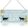 TOARTI Funny Cat Wood Sign - 12.5x25cm Cat Lover Plaque - Black Cat Room Decor - Funny Gifts for Home Decoration