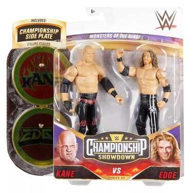 WWE Kane vs Edge Championship Showdown 2-Pack 6-in / 15.24-cm Action Figures Monsters of the Ring Battle Pack for Ages 6 Years Old &amp; Up