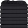 Utopia Bedding Twin Fitted Sheets - Bulk Pack of 6 Bottom Sheets - Soft Brushed Microfiber - Deep Pockets - Shrinkage &amp; Fade Resistant - Easy Care (Black)