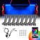 LED Truck Bed Lights, Niking Auto 8 Pods RGB Multi-Color Truck Bed Lighting Kits with Bluetooth Control Waterproof Side Marker Light for Trucks Cargo Off-Road Pickup Trailer RVs Boat