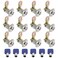 12 Pack Cam Locks Keyed Alike with 6 Keys, 1-1/8 Inch (30mm) Tubular Cam Lock 90&deg; File Cabinet Drawer Mailbox RV Door Arcade Cylinder Lock fits on 7/8" Max Panel Thickness