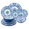 UPware 16-Piece Melamine Dinnerware Set, Includes Dinner Plates, Salad Plates, Dessert Plates, Bowls, Service for 4. (Tuscany)