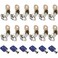 12 Pack Tubular Cam Lock Set 1-1/8 Inch Cylinder 90 Degree Cabinet Cam Lock Secure Files Drawer Dresser Mailbox RV, Chrome-Finish Zinc Alloy