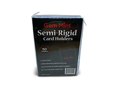 50ct Semi Rigid Card Holders - #1 - Grading Submission Size 3 5/16" x 4 7/8" - Gem Mint Supplies