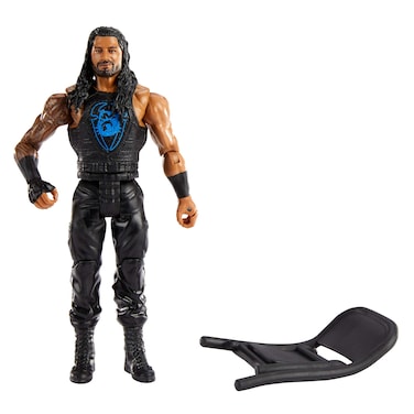 WWE Mattel ​Wrekkin Series 7 Roman Reigns 6 in Action Figure with Punching Action Gripping Hands and Bendable Chair Accessory Poseable 6 in Gift for Ages 6 Years Old and Up