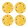 UPware 4-Piece 6 Inch Melamine Dessert Plates Appetizer Dinner Plates Small Serving Plates Party Plates Round Plate for Dessert Snack Fruit Side Dishes (Beehive)