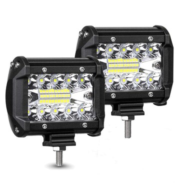 4inch Light Pods Light Cubes 2pcs 72W 7200Lm High Intensity Triple Row Spot Beam Off Road Lights Driving Lights for Pickup Trucks ATV UTV 4x4 SUV 12V-24V LED Light Bar IP68 Waterproof