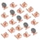 Coideal Fridge Magnetic Clips Round - 20 Pack Strong Metal Refrigerator Magnet Clip 30mm Wide Scratch-Free for Whiteboard School Teaching Office Kitchen Use (Rose Gold)