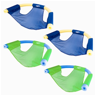SwimWays Mesh Floating Pool Chair Noodle Slings (4 Pack), Swimming Pool Accessories &amp; Water Toys, Pool Noodle Not Included