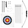 JAKUNA 45" Bow and Arrow Recurve Set for Youth Beginners Bow kit for Backyard Sport Archery Set with 7 Arrows 10 Target Face 18Lb for Teens and Junior Gift Outdoor Sports
