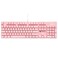 Mechanical Gaming Keyboard   Hot Swappable Mechanical Keyboard   White Backlit Keyboard with Blue Switches and 104 Keys   Wired Gaming Keyboard   Mechanical Keyboard, PC Gaming Keyboards, Pink