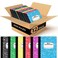 12 Pack Bulk Composition Notebook Wide Ruled, 200 Pages (100 Sheets), 9-3/4 x 7-1/2&quot;, Hard Cover Wide Ruled Notebook Bulk, Assorted Colors Composition Notebook For School, Colors May Repeat