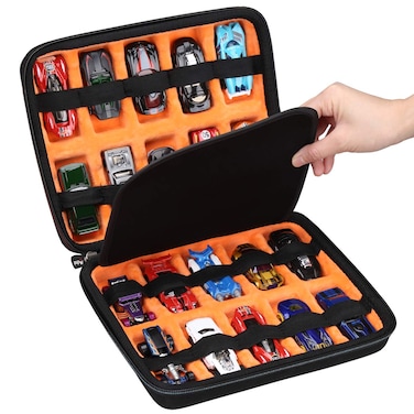Mchoi Hot Wheels Case Storage for 20 Cars, Toy Car Organizer for Your Matchbox Cars Storage, Case Only
