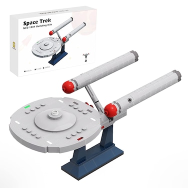 VONADO Enterprise NCC-1701 Starship Building Block Sets, Space Ship Model Kit Collector Construction Set, Constitution Class MOC Building Toys Kit for Movie Fans or Gifts (199 PCS)