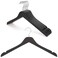 TOPIA HANGER Black Wooden Hangers, 0.28-inch Slim Wood Clothes Hanger with Flat Design and Smooth Notches, Lightweight Space Saving Hangers for Shirt, Coat, Camisole, 10 Pack-Matte Black, CT29B