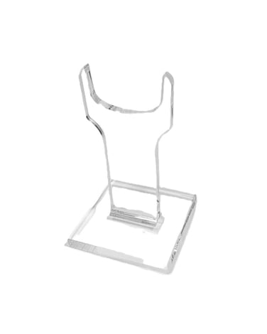 Rifle Stand, Single Clear Wide Top Gun display, individual units for displaying angled or straight collectible rifles &amp; guns. Order TWO, one for each side, choosing from multiple sizes. (6 Inch)