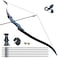D&amp;Q Hunting Bow and Arrow Set Adult Recurve Bows for Adults Archery Bow 52" 30-50lbs Right Hand Metal Riser with Carbon Arrows Target Practice Outdoor Hunting Shooting Training