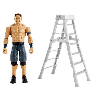 ​WWE Wrekkin Series 7 John Cena Action Figure with Slamming Action Gripping Hands and Wrekkin Ladder Accessory 6 in Poseable Gift for Ages 6 Years Old and Up