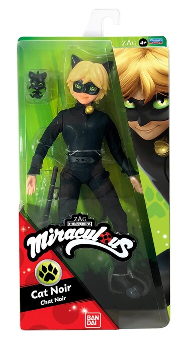 Miraculous Cat Noir Action Doll, 11 inches , Black