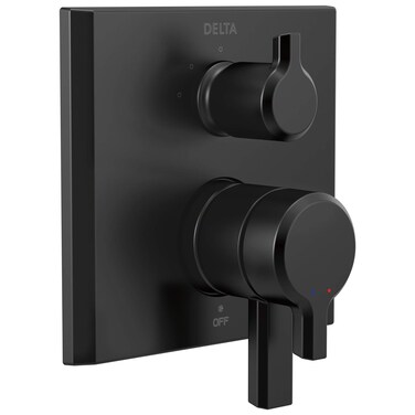 DELTA FAUCET T27899-BL Pivotal Monitor 17 Series Valve Trim with 3-Setting Integrated Diverter, Matte Black