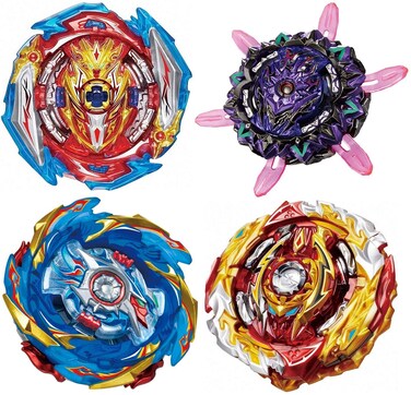 4 Pcs Gyros Battle Set, Burst Battling Tops with Stickers Set, Kids Boys Birthday Christmas Party Gift Idea