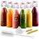 Nevlers 6 PK 17 Oz Round Swing Top Glass Bottles   Flip Top Glass Bottle   Glass Water Bottles with Brush, Funnel, Shrink Wrap &amp; More  Wine Bottles For Wine Making   Limoncello Bottles   Beer Bottles