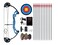 Compound Bow Archery for Youth and Beginner, Right Handed,19&rdquo;-28&rdquo; Draw Length,15-29 Lbs Draw Weight, 260 fps