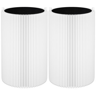 2 Pack Blue Pure 411 Filter Replacement Compatible with Blueair Blue Pure 411 Genuine, 411+, 411 Auto and MINI Air Purifiers, H13 True HEPA Filter, Particle and Activated Carbon by Funmit