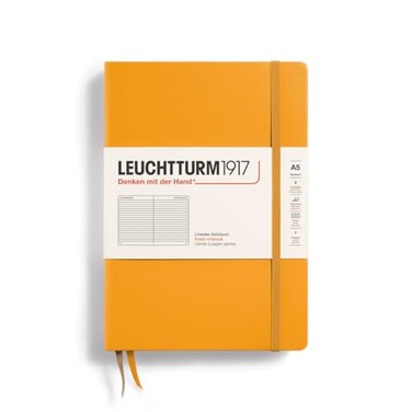 LEUCHTTURM1917 - Notebook Hardcover Medium A5-251 Numbered Pages for Writing and Journaling (Rising Sun, Ruled)