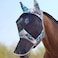 Harrison Howard LumiVista Horse Fly Mask Long Nose with Ears UV Protection for Horse Pastel Mix L Full Size