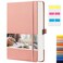 EMSHOI Graph Paper Notebook - 256 Pages A5 Graph Notebook/Journal, Hard Cover, 120gsm Thick Paper, Smooth PU Leather, Inner Pocket, 5.75'' &times; 8.38''-Pink