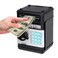 Cartoon Electronic ATM Password Piggy Bank Cash Coin Can Auto Scroll Paper Money Saving Box Gift for Kids (Black)