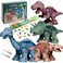 Dinosaur Toys for 3 4 5 6 7 8 Year Old Boys - Take Apart Dinosaur Toy for Kids with Activity Play Mat and Tools - Learning Educational STEM Construction Building Toy for Boy, Girl, Xmas Birthday Gift