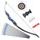 Archery Takedown Recurve Bow and Arrows Set for Adults 53" Right Hand Long Bow Kit for Beginner Hunting Shooting Practice 30-40lb (30 Pounds)