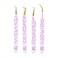 M LASH Tweezers for Eyelash Extensions (Set of 4) - Professional Lash Extension Tweezers - Fiber Tip, Japanese Steel, Diamond Grip Eyelash Extension Tweezer (F-SET)
