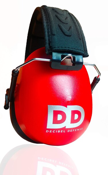 DECIBEL DEFENSE Professional Safety Ear Muffs 37dB NRR - The HIGHEST Rated &amp; MOST COMFORTABLE Ear Protection for Shooting &amp; Industrial Use - PROFESSIONAL HEARING PROTECTION (SAFETY RED)