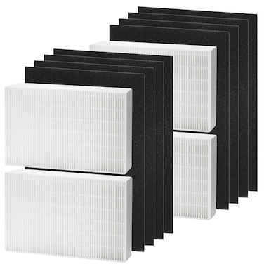 HPA200 HEPA Filter Replacement Compatible with Honeywell HPA200 HRF-ARVP200 Series Air Purifier HPA200, HPA201, HA202, HPA204, HPA250, HPA5200, 4 HEPA R and 8 Precut Carbon Pre-Filters A