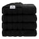 American Soft Linen Luxury 4 Piece Bath Towel Set, 100% Cotton Turkish Bath Towels for Bathroom, 27x54 in Extra Large Bathroom Shower Towels, Black Bath Towels