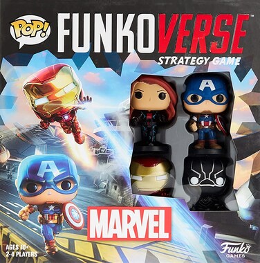 Funko Games Funkoverse: Marvel 100 4-Pack - Black Panther - Marvel Comics - Light Strategy Board Game for Children &amp; Adults (Ages 10+) - 2-4 Players - Collectible Vinyl Figure - Gift Idea