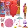 Barbie Color Reveal Foam! Doll &amp; Pet Friend with 25 Surprises: Scented Bubble Solution, Outfits, Hair Extension, Accessories, Kid Bracelet &amp; Charm Hidden in Sand; Sunny Strawberry-Theme