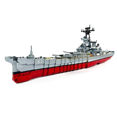 General Jim's Military Brick Building Set - World War 2 USS Missouri Battleship Model Building Blocks for History, Military Enthusiast as Well as Teens and Adult Builders