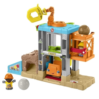 Fisher-Price Little People Toddler Learning Toy Load Up &lsquo;N Learn Construction Site Playset with Dump Truck for Ages 18+ Months
