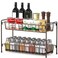 Simple Houseware Countertop Spice Rack 2-Tier Kitchen Spice Organizer Storage Shelves, Bronze