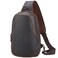 TIDING Men's Vintage Leather Crossbody Sling Bag Outdoor Travel Chest Bag Shoulder Daypack Fits 12.9" iPad